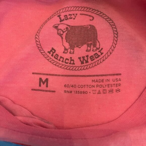 Lazy Ranch Wear, Home sweet Texas tee pink, size medium - Picture 2 of 5